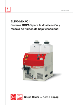 ELDO-MIX 001 Sistema DOPAG para la dosificaci&oacute;n y