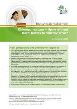 Rapid Risk Assessment on chikungunya case in - ECDC