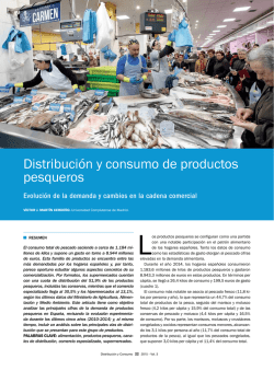 Distribuci&oacute;n y consumo de productos pesqueros: Evoluci&oacute;n de la