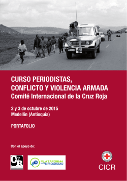 CURSO PERIODISTAS, CONFLICTO Y VIOLENCIA ARMADA