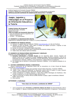 Juegos, juguetes y videojuegos en el Proyecto