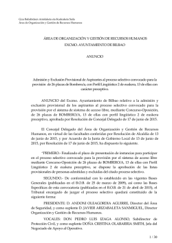 SERVICIO DE RECURSOS HUMANOS DEL EXCMO - OPE