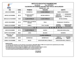 Calendario Ex&aacute;menes
