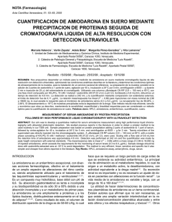 cuantificacion de amiodarona en suero mediante precipitacion de