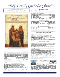 June 07 - Holy Family Catholic Church