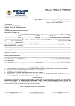 RECLAMO POR DA&Ntilde;OS A TERCEROS