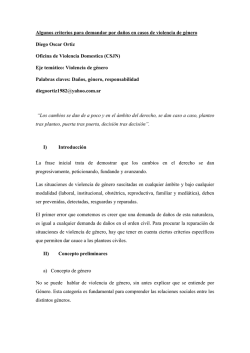 Algunos criterios para demandar por da&ntilde;os en casos de violencia