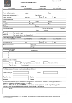 ORIGEN DE LOS FONDOS Perfil transaccional (montos