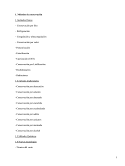 1. M&eacute;todos de conservaci&oacute;n 1.1m&eacute;todos f&iacute;sicos &minus; Conservaci&oacute;n por