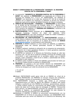 BASES Y CONDICIONES DE LA PROMOCI&Oacute;N [NOMBRE