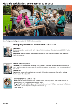 VIDA Y MINISTERIO CRISTIANOS ENERO 1