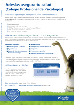 Oferta adeslas -coppa, plena vital (con copagos)