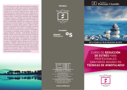 Curso de reducci&oacute;n de estr&eacute;s para profesionales sanitarios basado