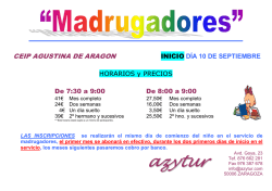 MADRUGADORES 2015- 2016 - APA Agustina de Arag&oacute;n