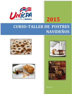 CURSO-TALLER DE POSTRES NAVIDE&Ntilde;OS
