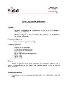 Temario Curso de Protocolos El&eacute;ctricos Prosoft