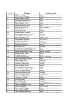 Curso Nombre Prenda perdida