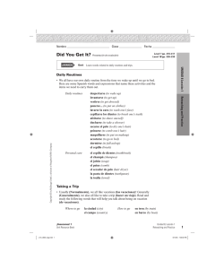1 Daily Routines Taking a Trip