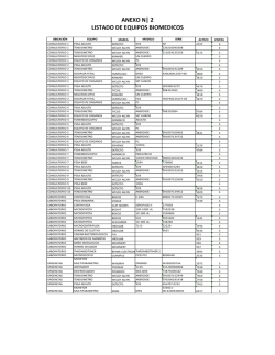 ANEXO N| 2 LISTADO DE EQUIPOS BIOMEDICOS