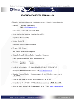Bases del torneo - Ibarreta Tenis Club