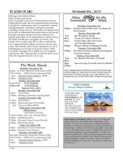 The Week Ahead - Saint Joan of Arc