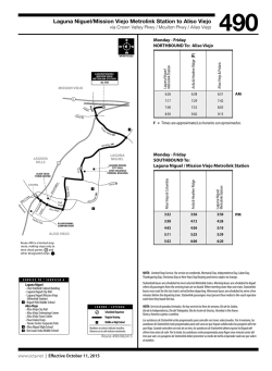 Laguna Niguel/Mission Viejo Metrolink Station to Aliso Viejo