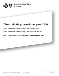 Directorio de proveedores para 2016