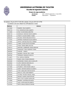 Facultad de Ingenier&iacute;a Qu&iacute;mica :: UADY