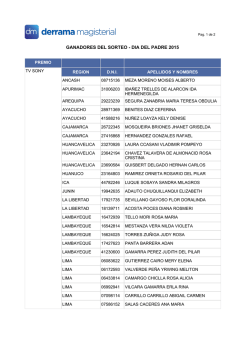 GANADORES DEL SORTEO