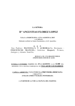esquela - Tanatorio La Previsora :. Ponferrada, Le&oacute;n, Funerales