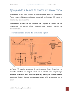 Ejemplos de sistemas de control de lazo cerrado