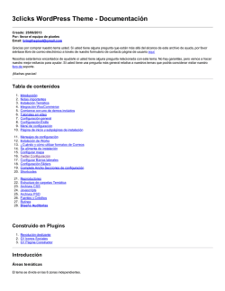 3clicks WordPress Theme Documentaci&oacute;n