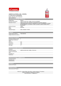 JABON ALCOHOL GEL 1000ML C/VALVULA SAFREDO OL GEL