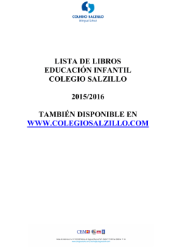 Lista de libros Ed. Infantil