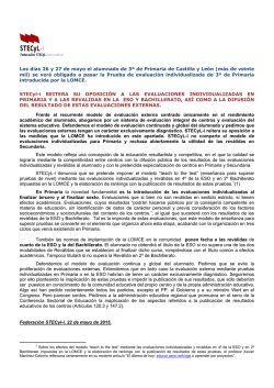 evaluaciones individualizadas en primaria y revalidas en la eso y