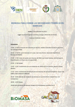 BIOMASA PARA CUBRIR LAS NECESIDADES T&Eacute;RMICAS