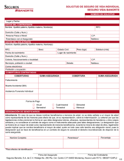 Solicitud - Seguros Banorte