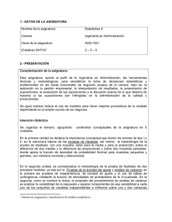 Estad&iacute;stica II - Instituto Tecnol&oacute;gico de Canc&uacute;n.