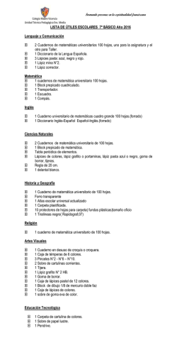 Lista de utiles 7&ordm; b&aacute;sico 2016