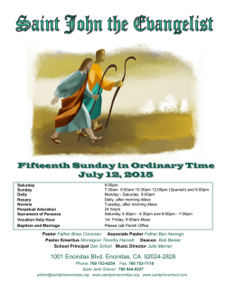 7-12-2015 - Saint John the Evangelist Catholic Church