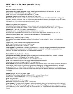 Who`s Who in the TSG - Tapir Specialist Group