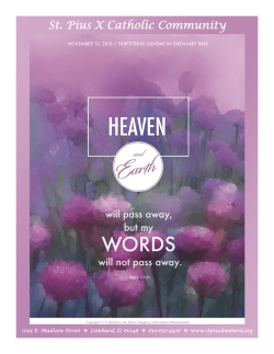 November 15 - Saint Pius X Church