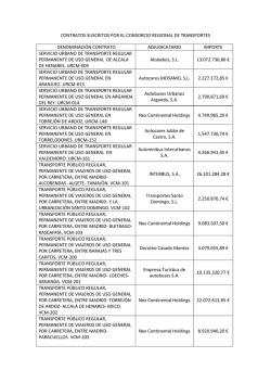 Contratos suscritos  - Consorcio Regional de Transportes de