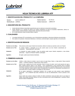 HOJA TECNICA DE LUBRISA ATF
