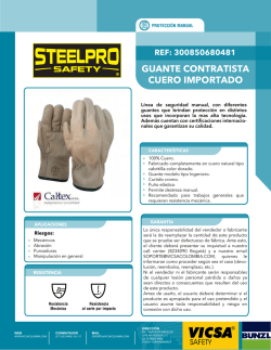 ficha tecnica guante contratista cuero importado