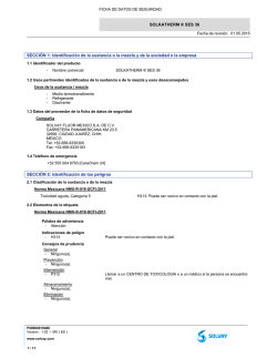 SOLKATHERM &reg; SES 36 SECCI&Oacute;N 1: Identificaci&oacute;n de la sustancia
