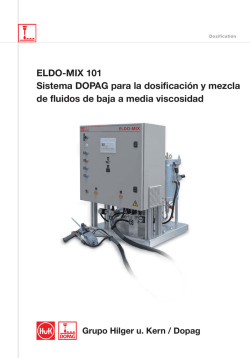 ELDO-MIX 101 Sistema DOPAG para la dosificaci&oacute;n y mezcla de