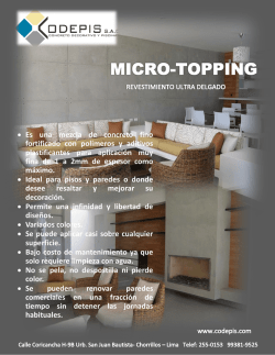 &bull; Es una mezcla de concreto fino fortificado con pol&iacute;meros y aditivos