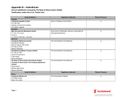 Appendix B &ndash; Subsidiaries