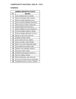 CAMPEONATO NACIONAL SUB 20